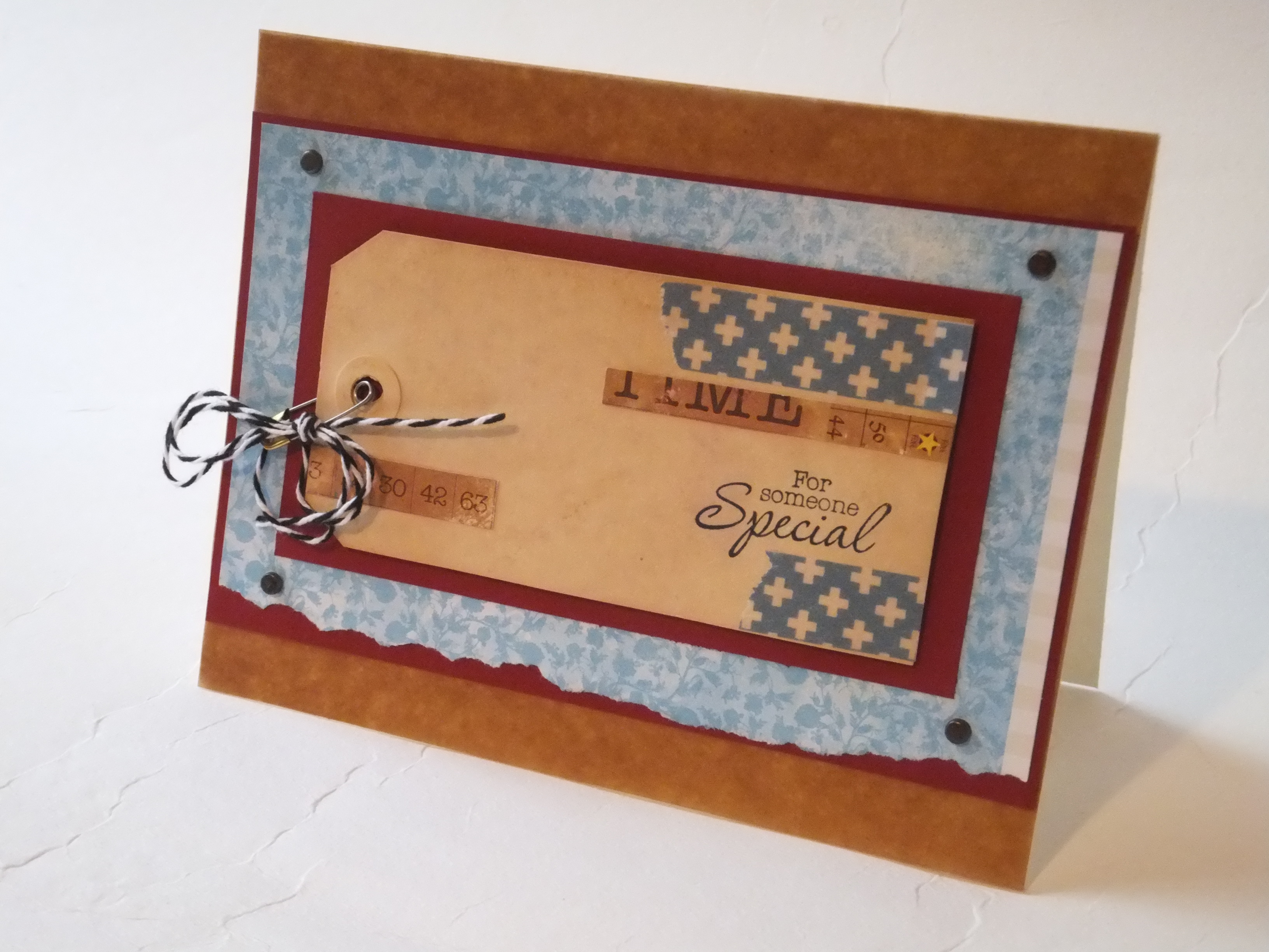 Tea Dyed Tag Card