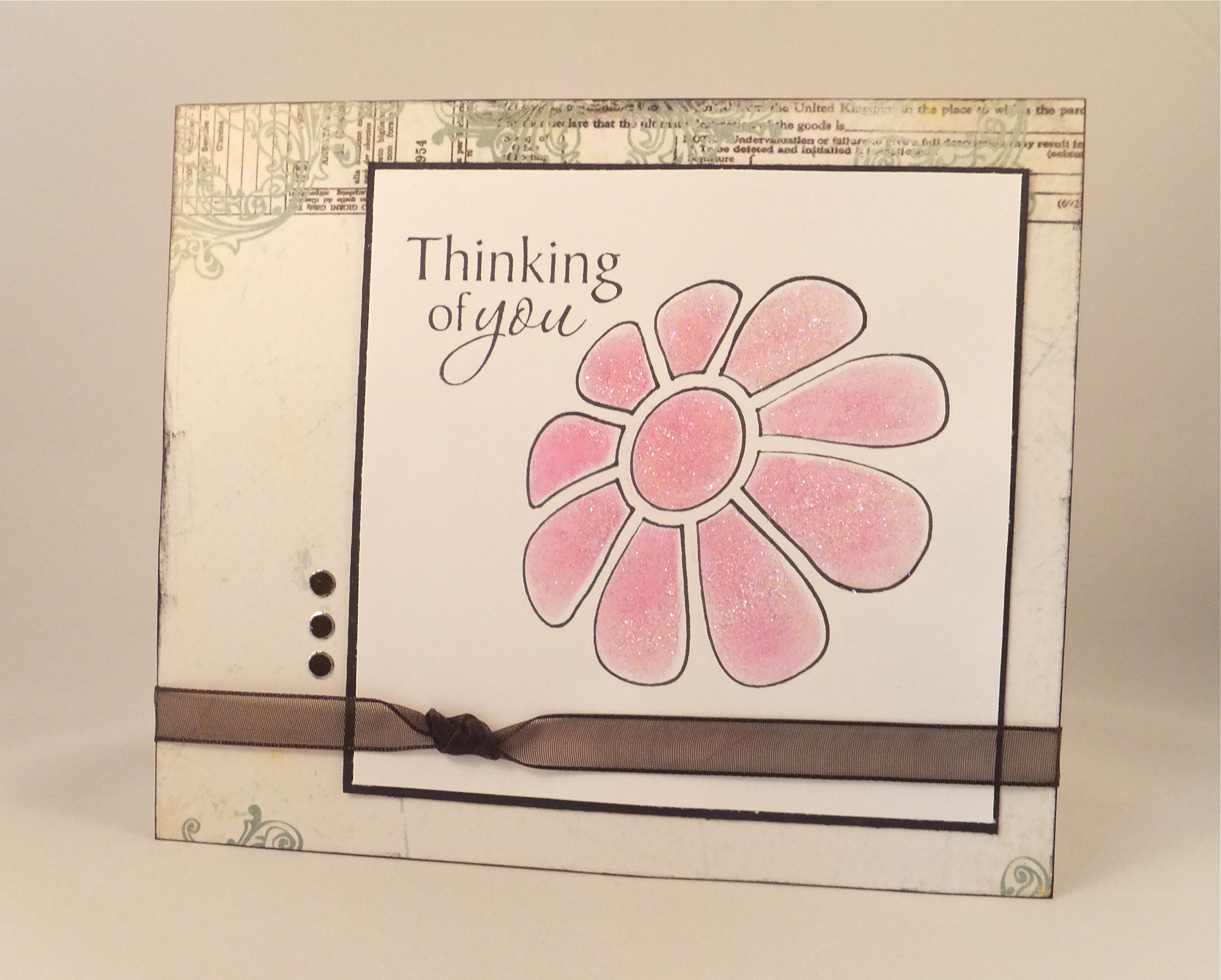 {Project} Wednesday: Stencils & Tracing Glitter Card