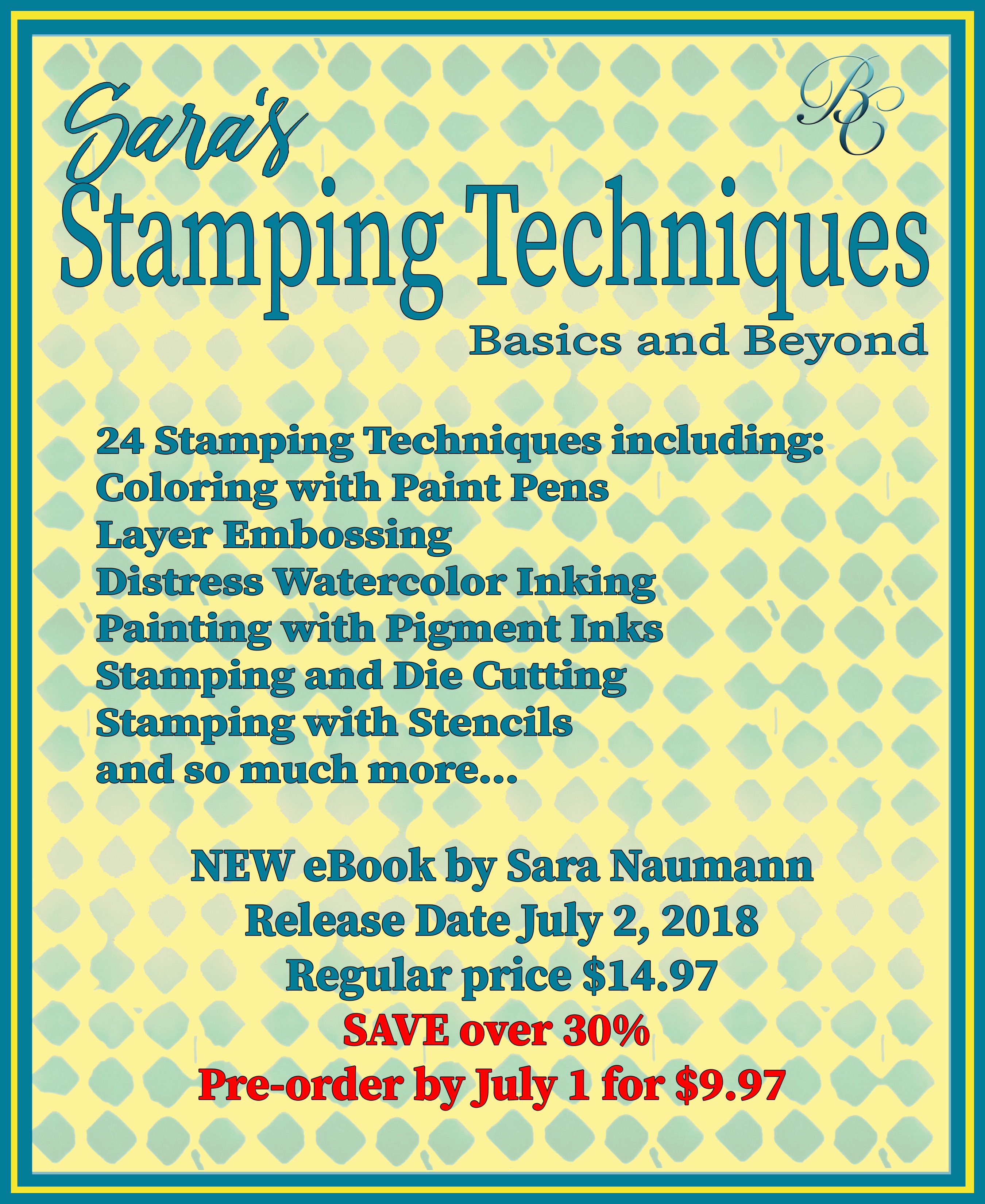 New Book: Sara’s Stamping Techniques!