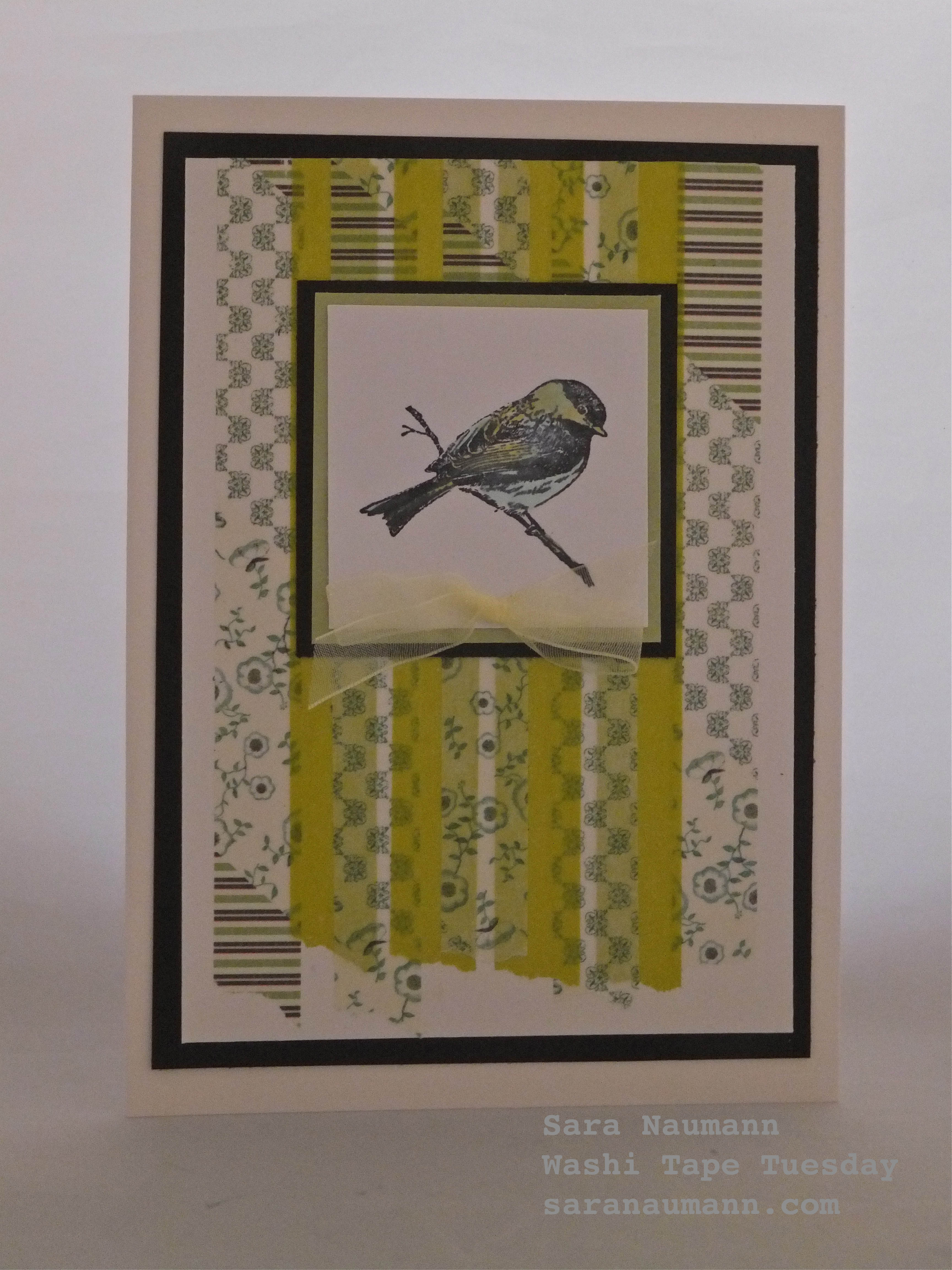 Washi Tape Tuesday: Spring Chickadee Card