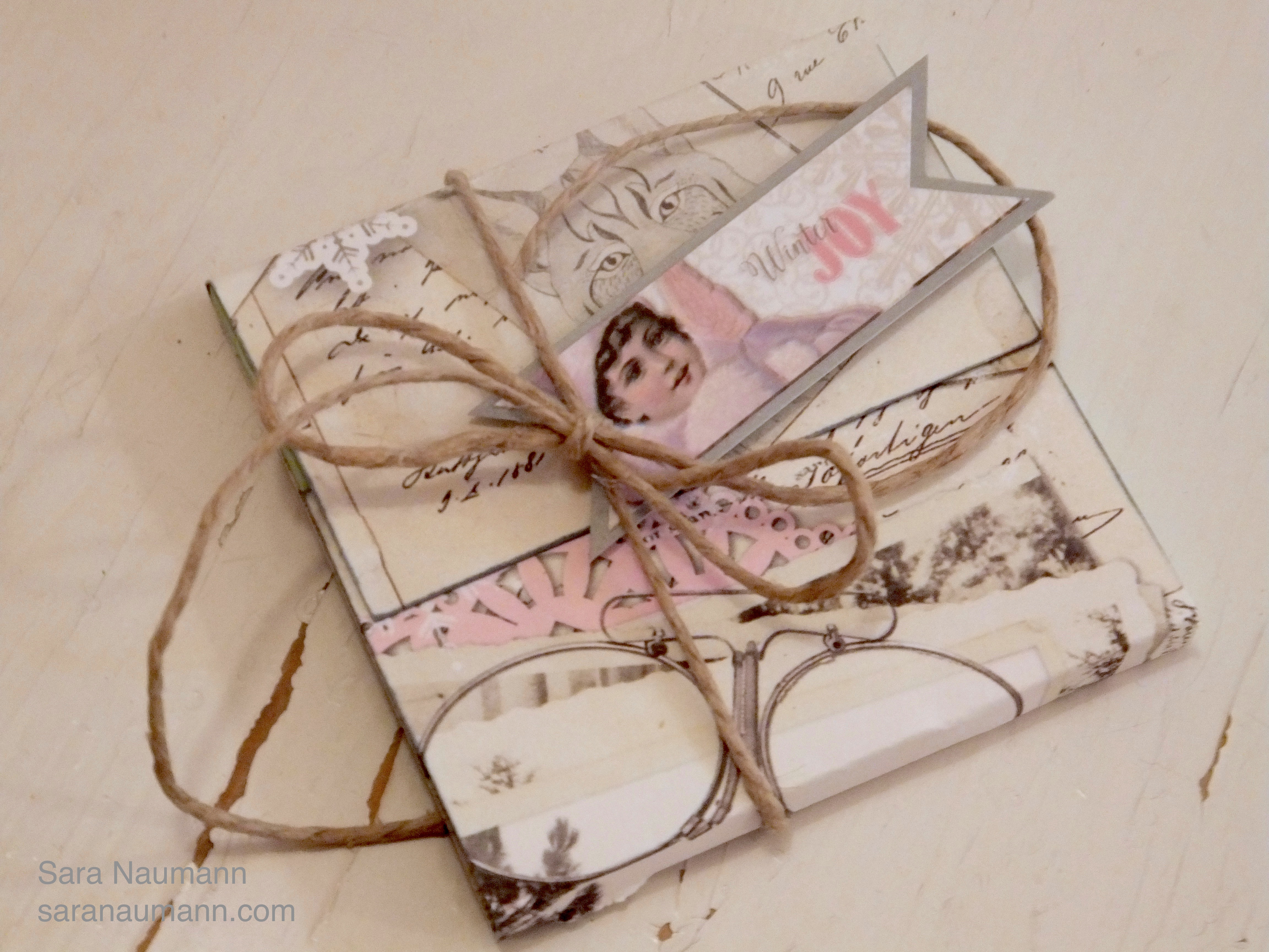 {Project} Wednesday: Bo Bunny Winter Wishes Sticky Note Holder