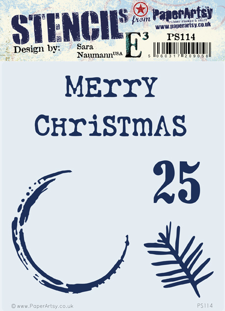 {Project} Wednesday: Eclectica Stamped & Stenciled Christmas Card