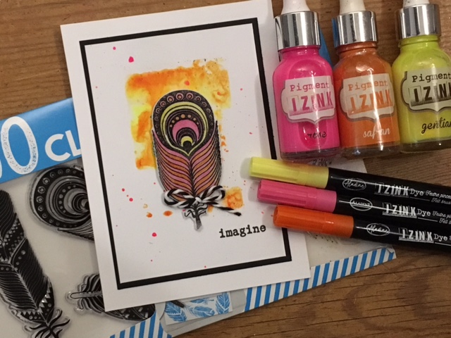 Tuesday Tutorials: Imagine Stamped Feather Card with Aladine