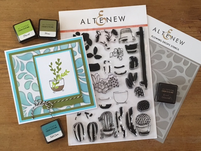 Tuesday Tutorials: Stenciled Background with Altenew