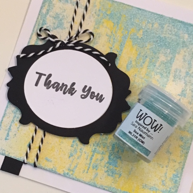 {Project} Wednesday: Embossing Resist with WOW! and Aladine