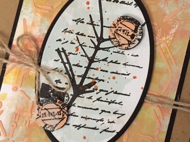 {Project} Wednesday: Grunge Paste Stenciled Autumn Card