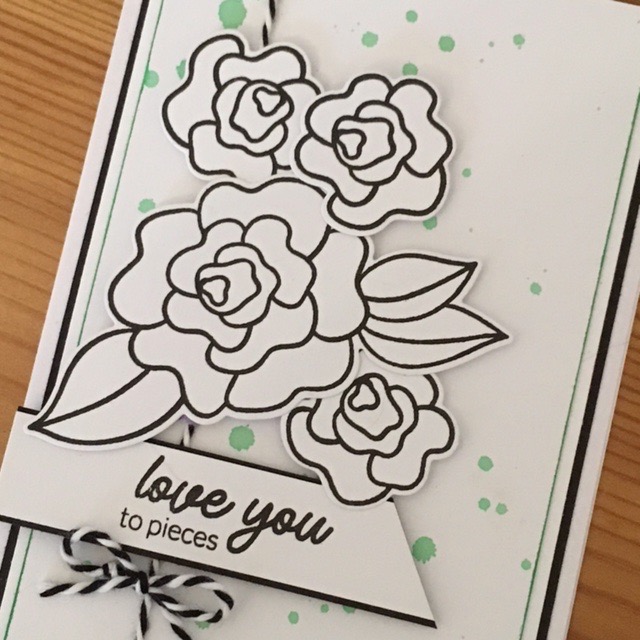 Wavy Roses Love Card