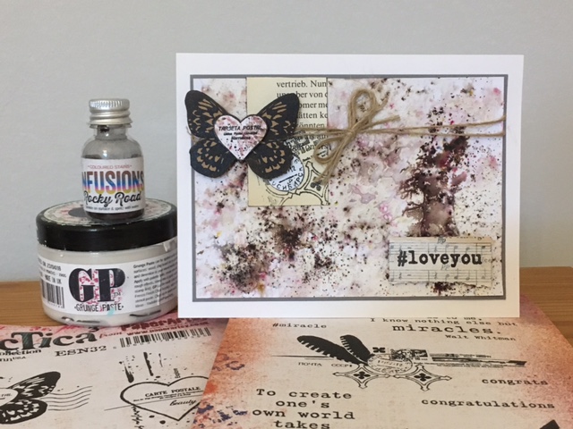 Grunge Paste and Infusions Background with PaperArtsy