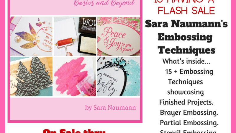 Flash Sale on Sara’s Embossing Techniques E-Book!