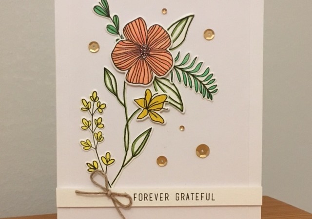 Clean & Simple Floral Thank You Card