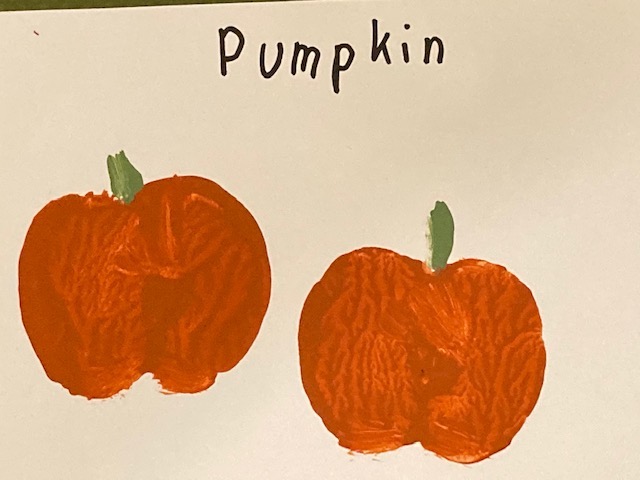 Apple-Stamped Halloween Pumpkins - Sara Naumann: Studio SN