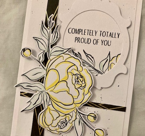 Sidelining Technique: Watercolor Brush Marker Floral Card