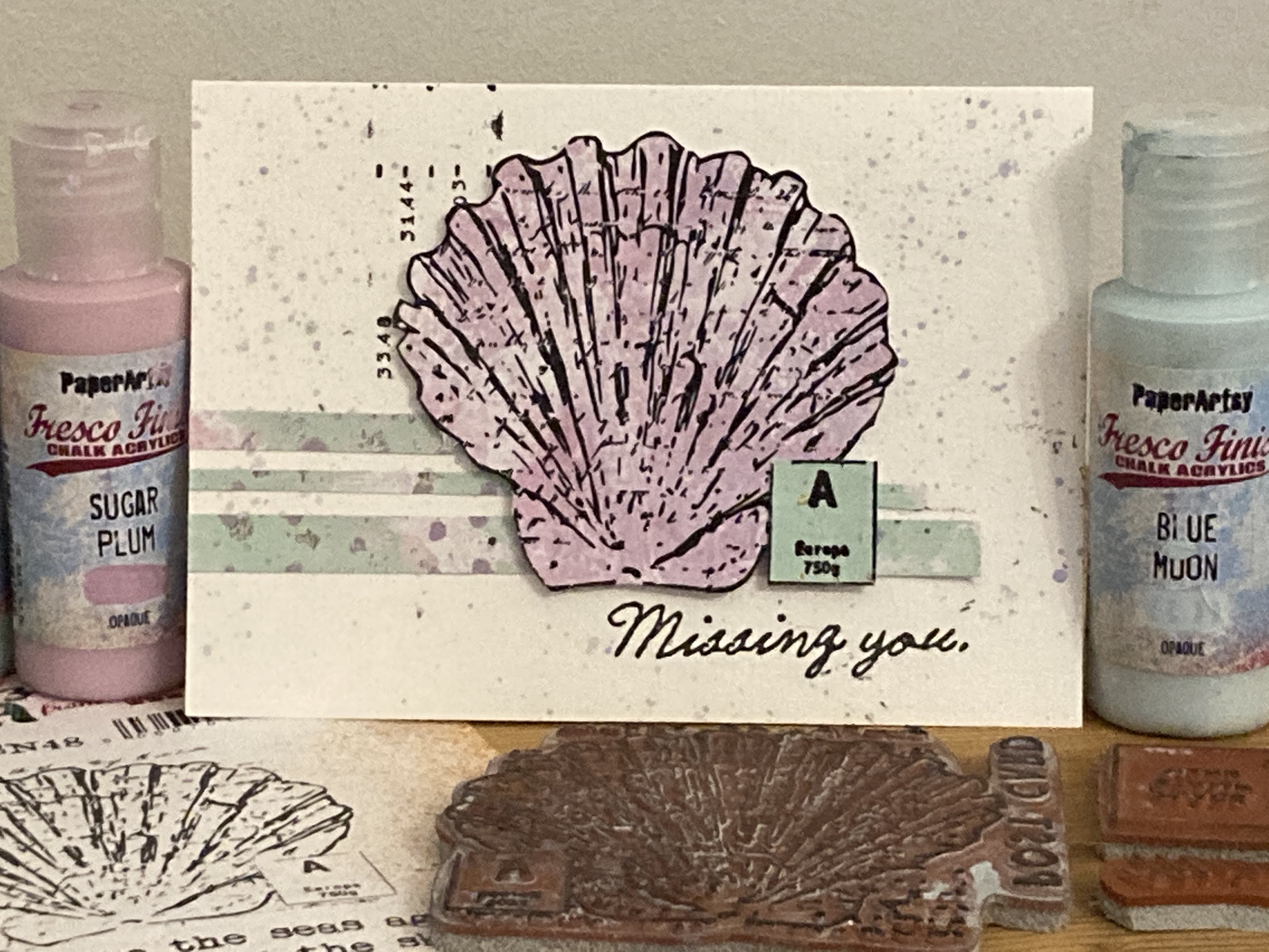 Missing You Seashore Card